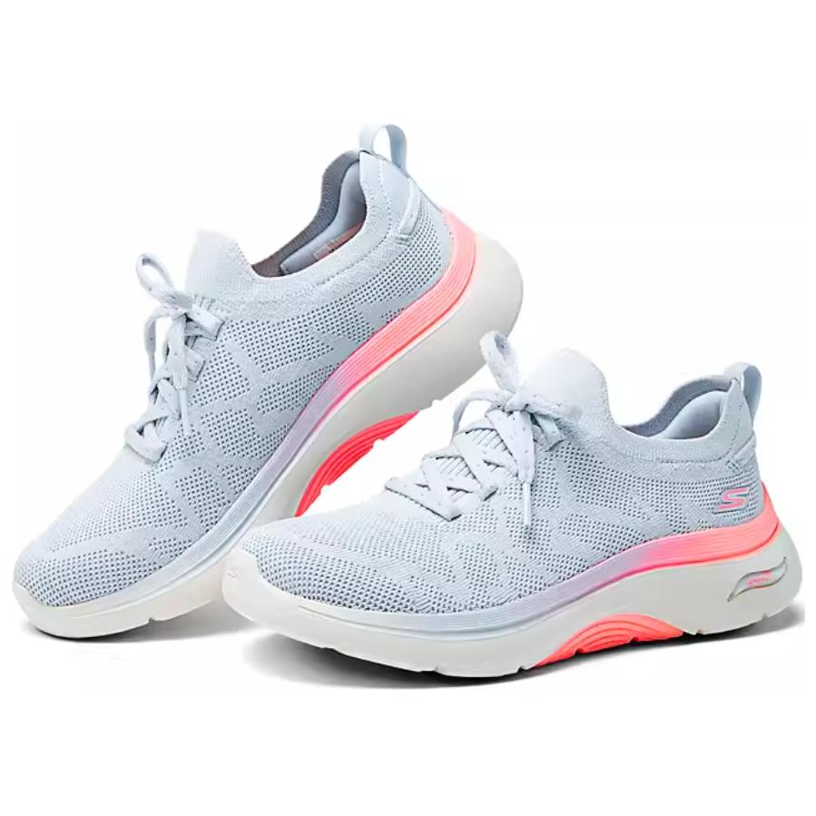 Skechers Go Walk Soft Comfortable Low-Top Casual Shoes Women Sneaker Light-Gray 125320-GYPK