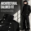 Stile Napoleon Stile Corte Cappotto Vestibilità Slim Cappotto Collo Alto Giacca Corta alla Moda hPunk