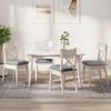 Seat Cushion Set 4 pcs Light Grey 40 x 40 x 6 cm Fabric