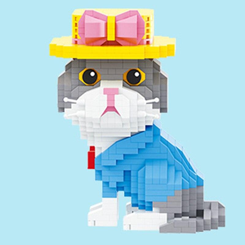 18407 мир животных персидский кот котенок шляпа с бантом домашнее животное кукла модель — фото 6