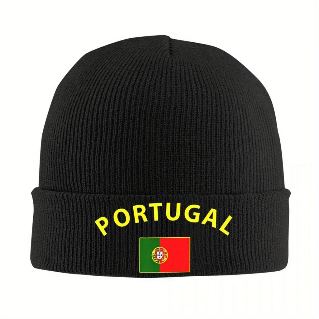 Portuguese Flag Bonnet Hats Beanie Hats Graphic Knit Hat Winter YK Cool Unisex Women Hippie Thermal Elastic Cap