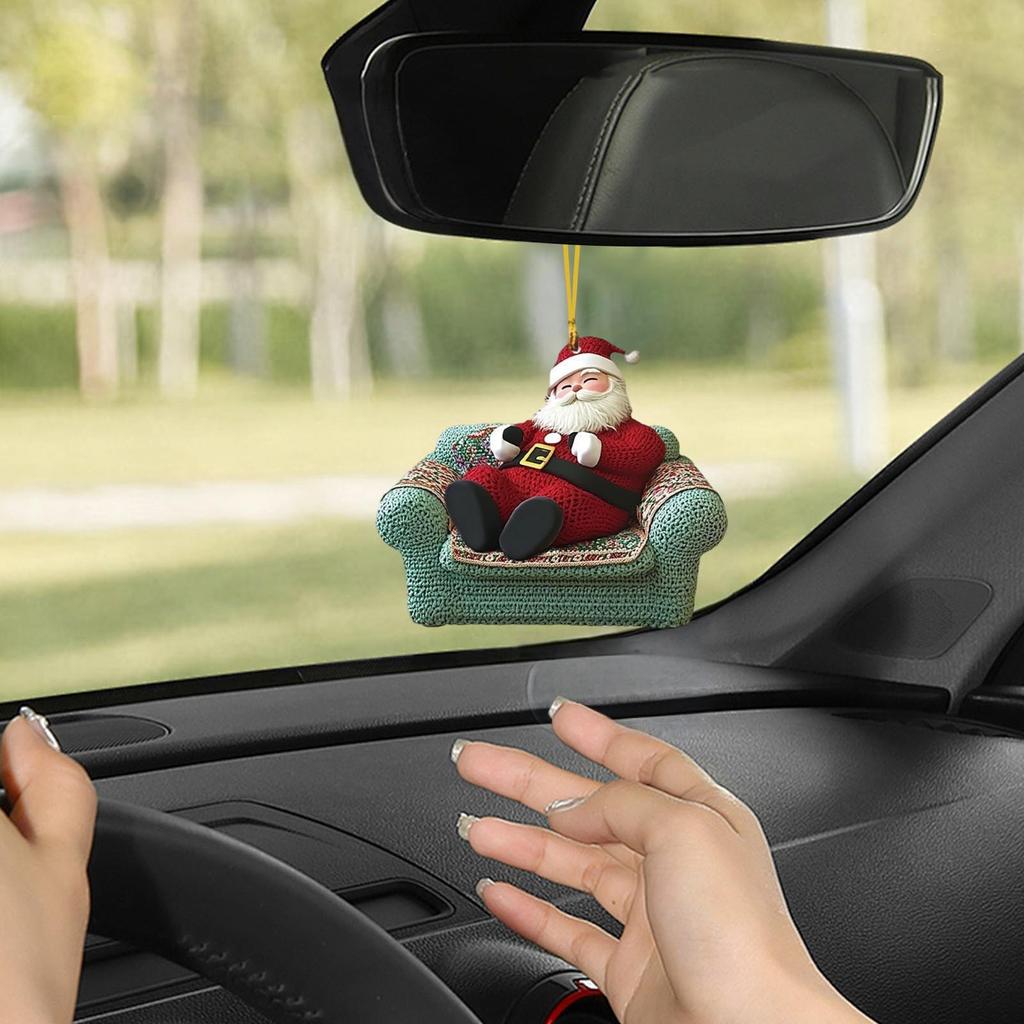 Cartoon Santa Acrylic Car Interior Acrylic Pendant Bag Keychain Decoration