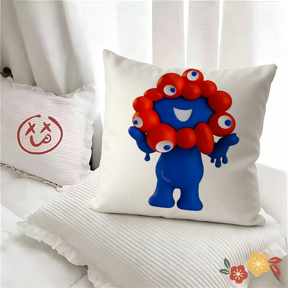pc Cartoon MMyakuMyaku Pillow Case Fashion Square Pillowcase Bedroom Sofa Room Ins Decoration Leisure