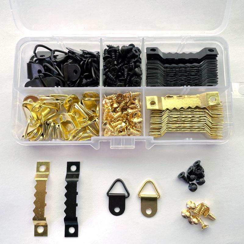 252PCS Wooden Wall Hook Combination Metal Photo Frame Nail Clothes Bag Traceless Nail Hook