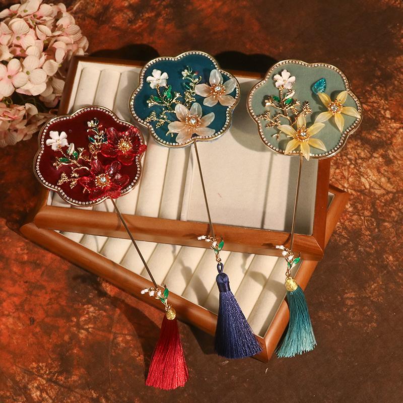 Bride Wedding Handheld Group Fan Handmade Chinese Vintage Flower Fan Pography Props Chinese Wedding Po Mini Group Fan