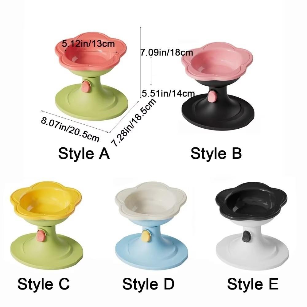 Large Capacity Ceramic Cat Bowl Flower Dog Bowls Durable Pet High Foot Bowl Pet Feeding