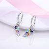Original 925 Sterling Silver Hoops Earrings For Women Vintage Sun Moon Starlight Snake Bone Earrings Wedding Party Jewelry Gift