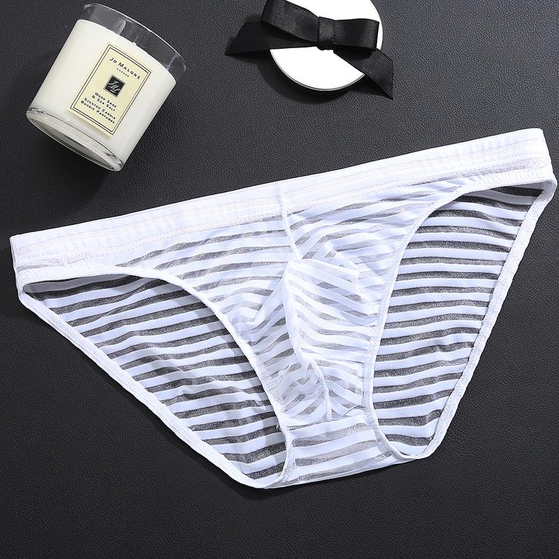 Men's Triangle Underwear Ultra-thin Ice Silk Transparent Sexy Underwear