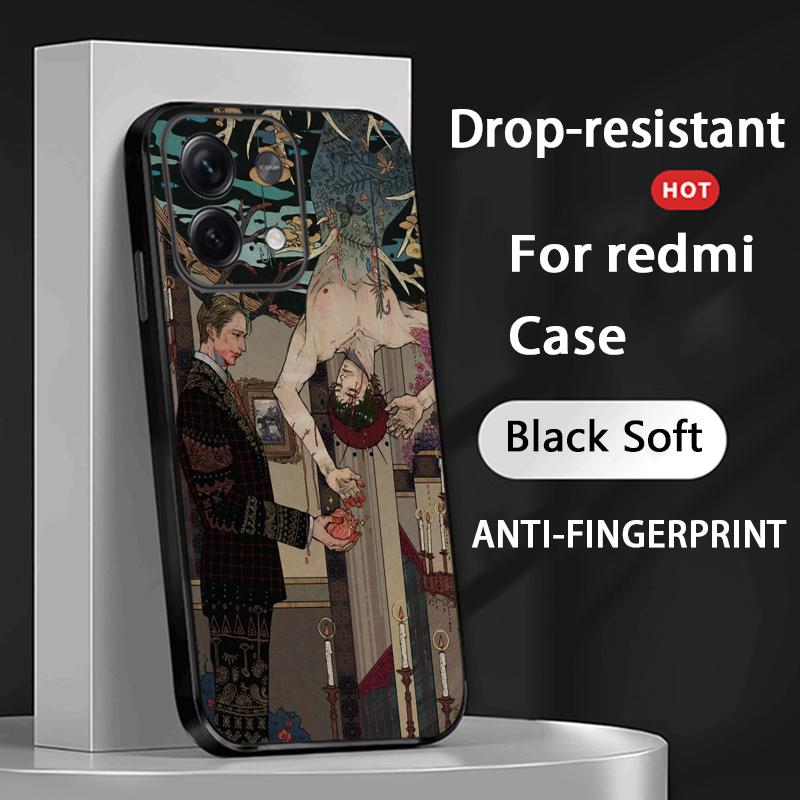 

Чехол для телефона с рисунком крутого персонажа Ганнибала Для Redmi Note 14 13 12 11 Pro Plus S 5G 14C A3 Мягкий черный чехол для телефона Redmi 13C