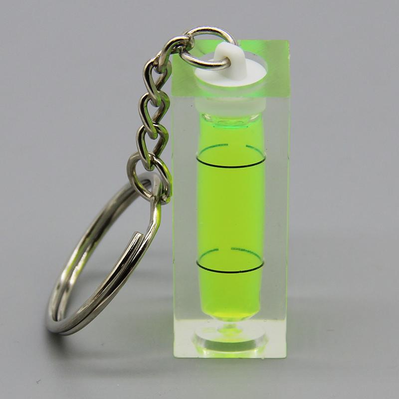 Magnetischer Schlüsselanhänger Quadratische Horizontale Wasserwaage Kunststoffblase Mini Horizontale Perle Tragbare Wasserwaage