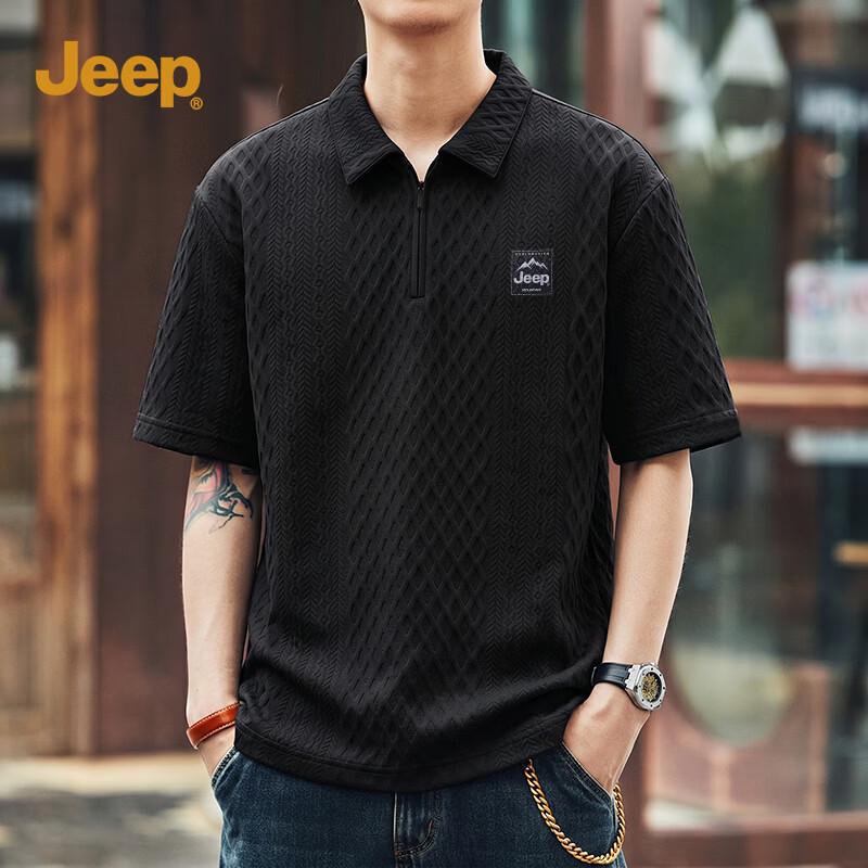 JEEP Men s Breathable Short Sleeve Polo Shirt M
