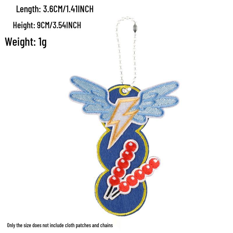 Korean INS Style Luggage Tag Keychains - DIY Anti-Lost Bag Accessory with Embroidery Blank Cloth Patch
