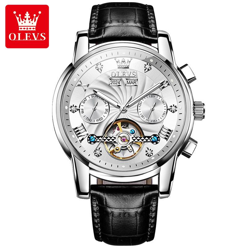 Julian Cheung Endorsed OLEVS Automatic Mechanical Skeletonized Waterproof Men's Watches