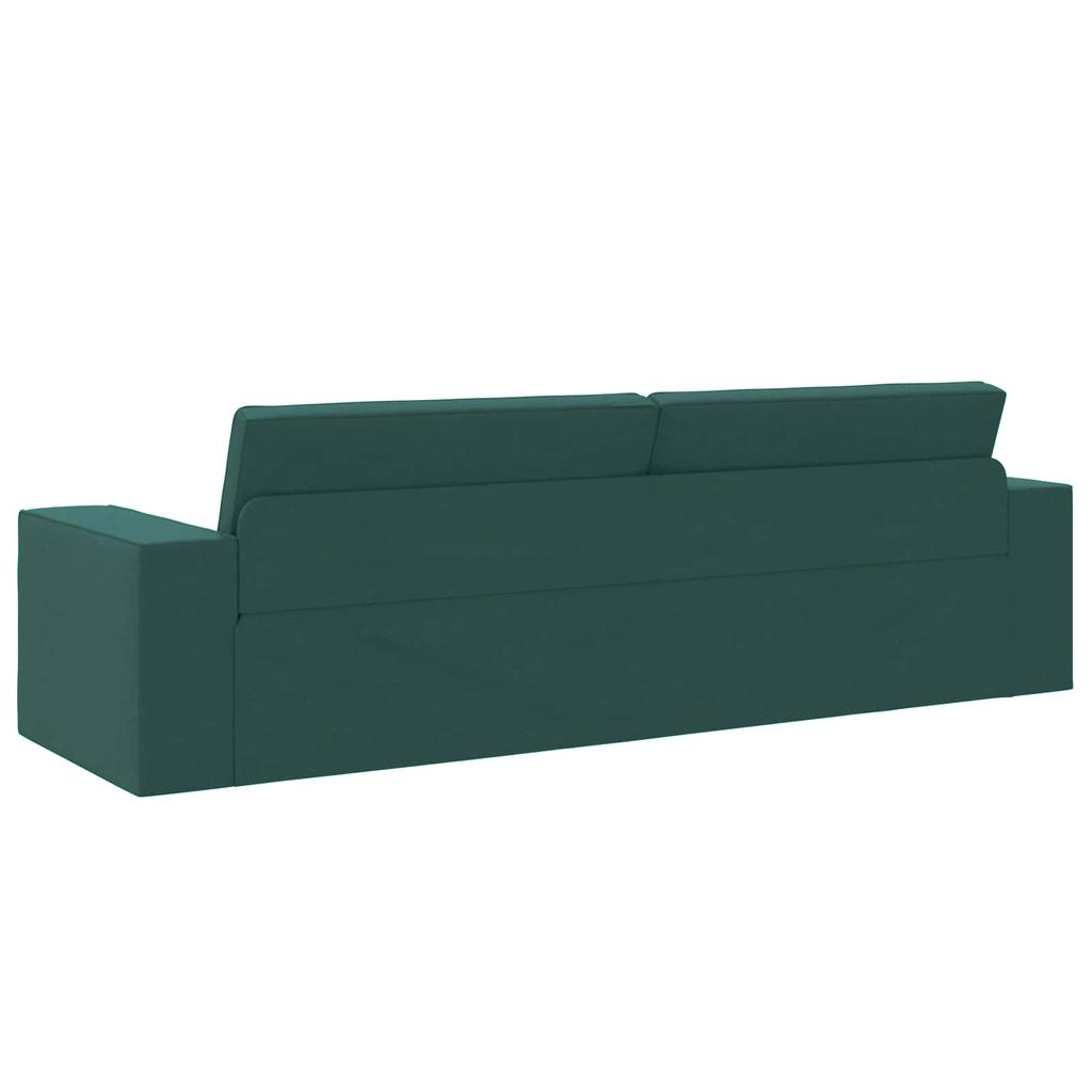 Dark Green Sofa Bed 245 X 78 X 77 Cm Fabric