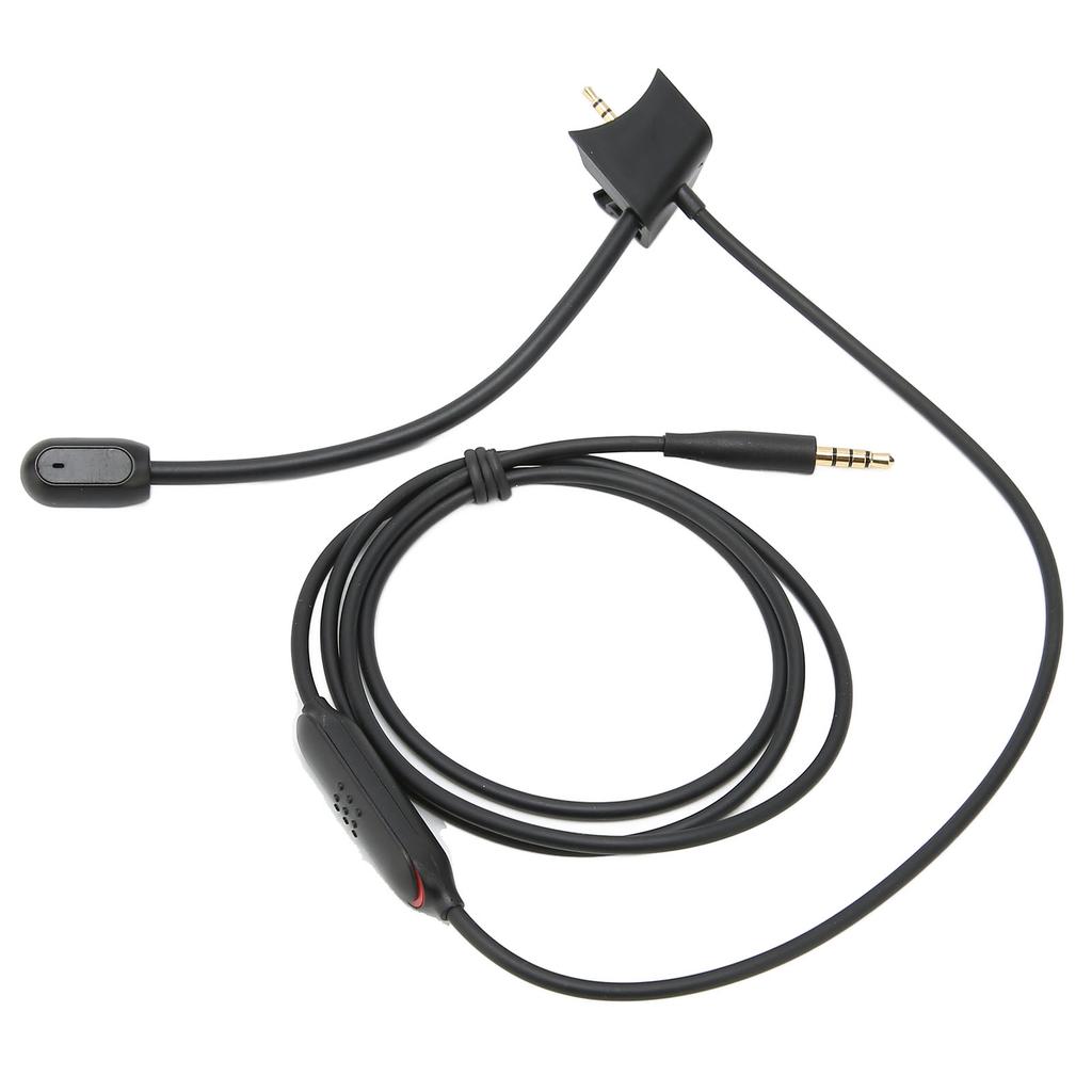 Cable Boom Microphone Noise Reduction Microphone Audio Cable with Mute Control for QC35 QC35 II Gaming Headsets