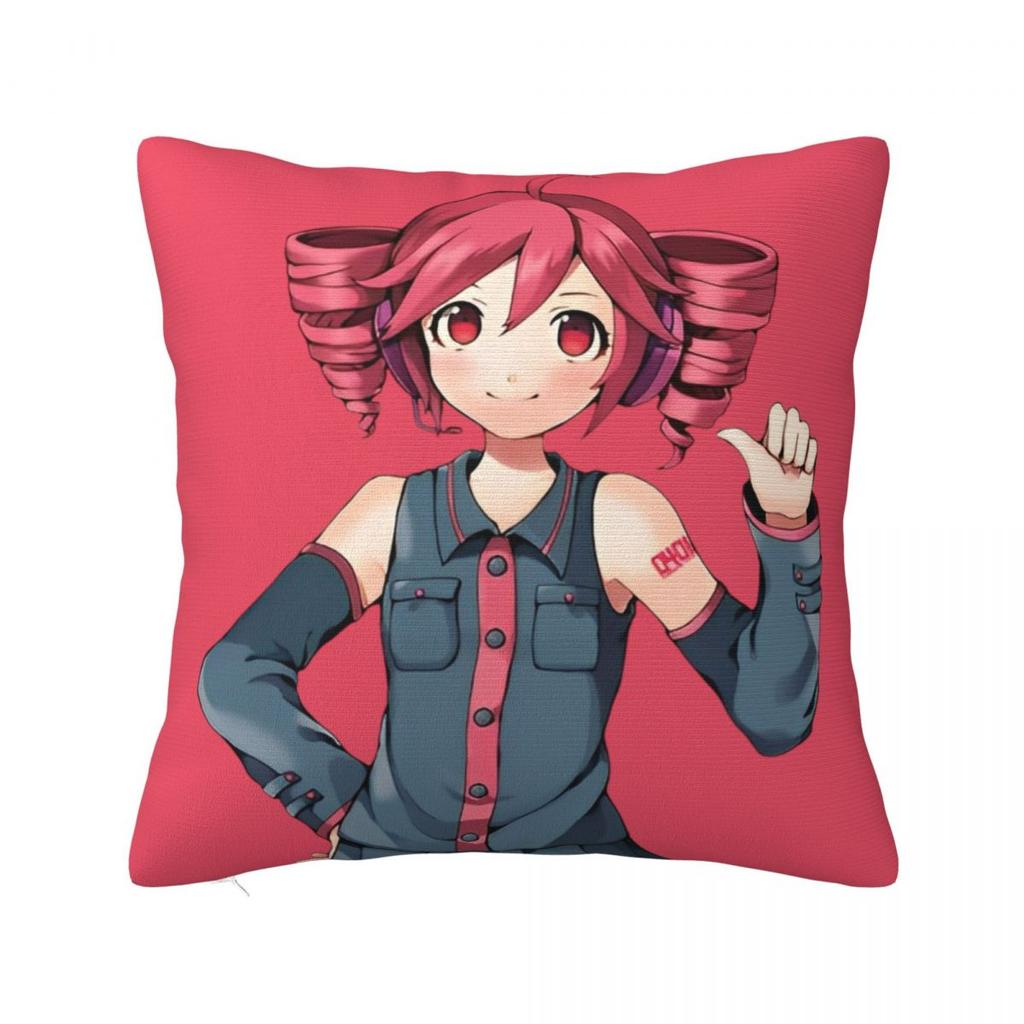 Cute Kasane Teto Anime Pillow Covers Car Cushion Cover Creative Pillow Cover