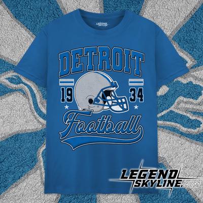 Detroit Football Vintage Unisex Retro Style Shirt and Kids Tshirt, Gift for Detroit Fans