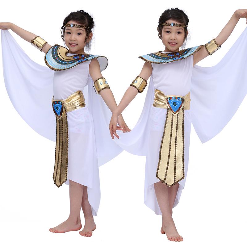 Egyptian Pharaoh & Queen Cosplay Costumes: Kids' Prince & Princess Halloween Outfits
