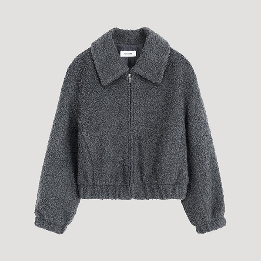 

She S miSS Джемпер на молнии с воротником-букле Swwjpo42010 Dg dark gray/55