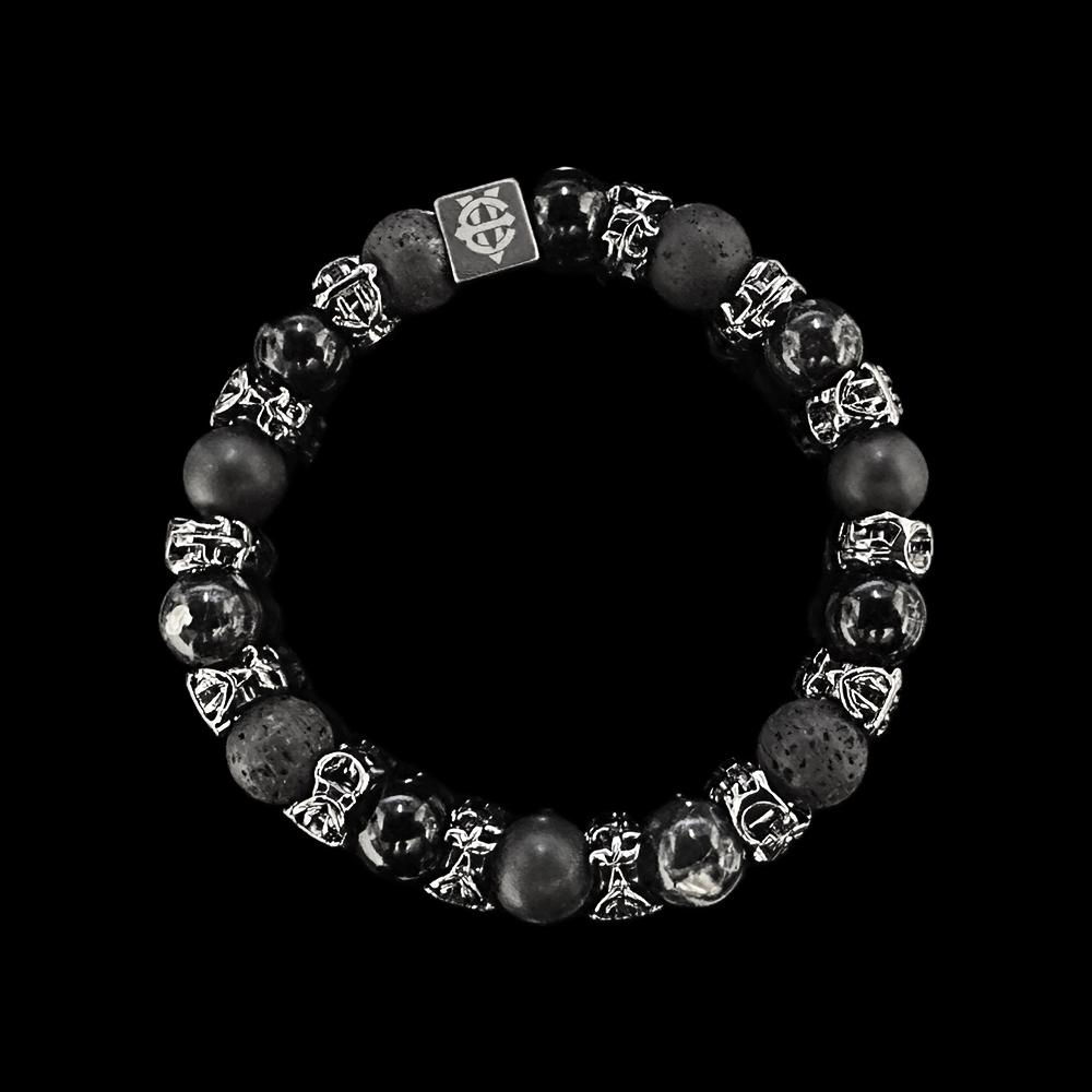 Eightvolume Ev Emblem Bead Bracelet (Black)