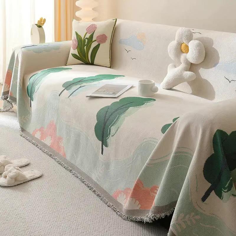 2025 new simple wind chenille premium full cover sofa towel new all-inclusive double-sided dust cover sofa seat cushion