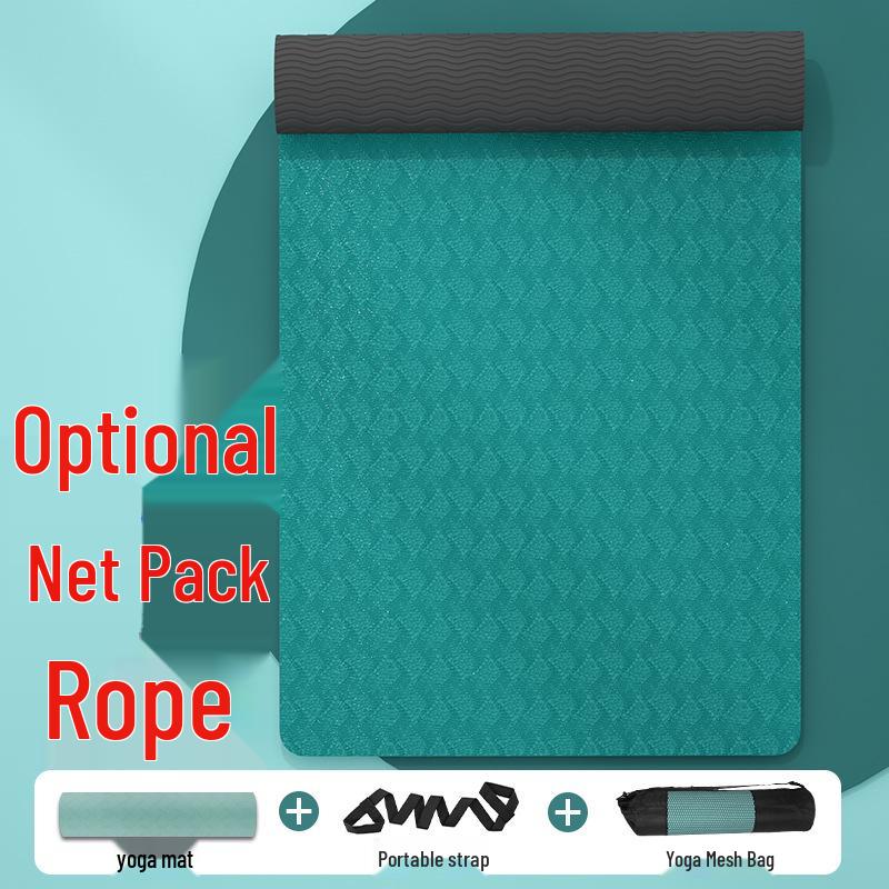 Thickened Non-Slip Fitness and Yoga Mat for Home Use – Extra Wide and Long for Men and Women