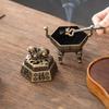 Quadruped Alloy Incense Burner Household Indoor Tea Room Office Tabletop Decoration Purification Incense Coil Aromatherapy Stove