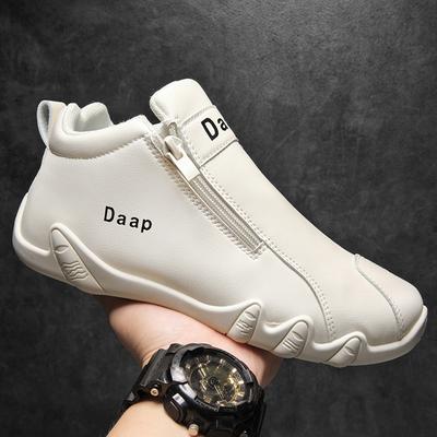 New Casual Shoes for Men Round Toe Men Ankle Boots Light Slip On Walking Shoes Outdoor Comfor Men High Top Sneakers