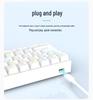 GK101 61-Key Wired Mechanical Keyboard, Red Switch, Full Key Anti-Ghosting, ARGB, Portable for Desktop/Laptop Gaming.