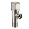 Stainless Steel Hot Cold Angle Valve Rust Proof Hexagonal Wheel Toilet Water Stop Valve Quarter Turn Triangular Valve Bathroom