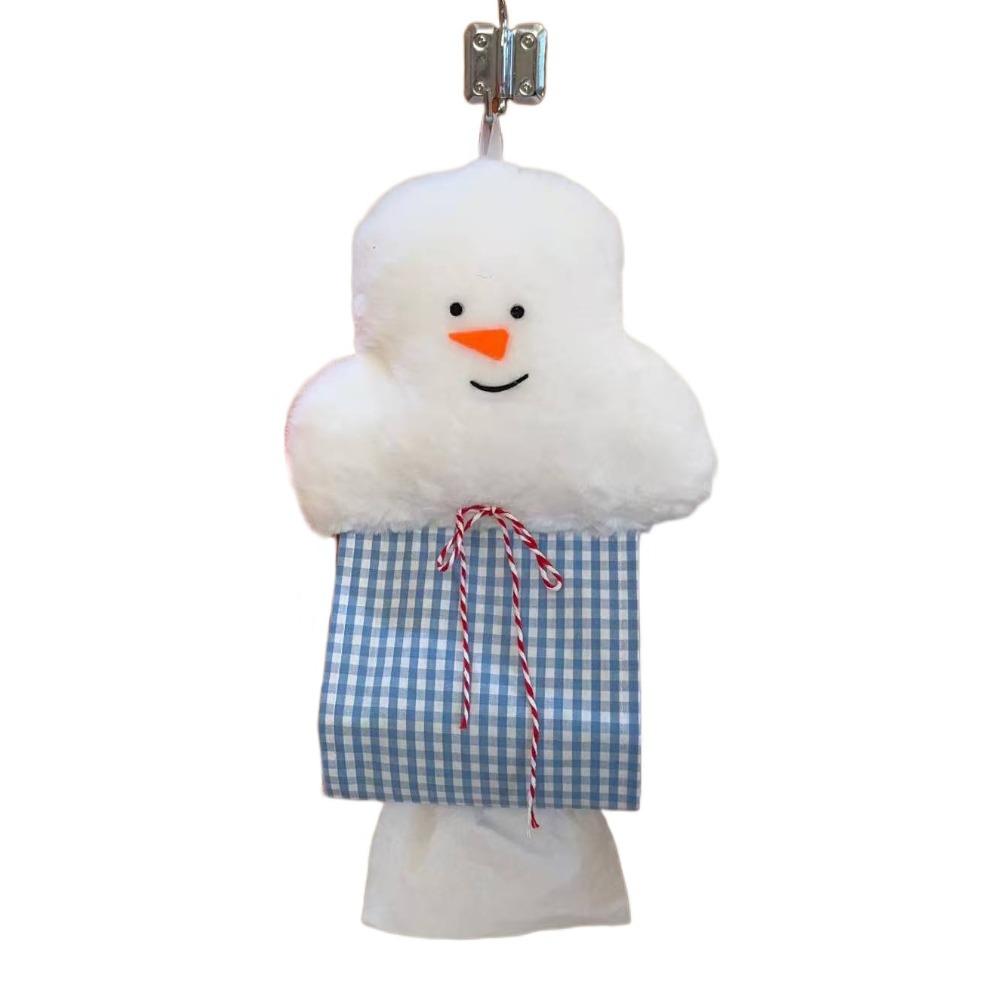 Wall Mounted Tissue Bag Snowman Tissue Hanger Cute Tissue Holder