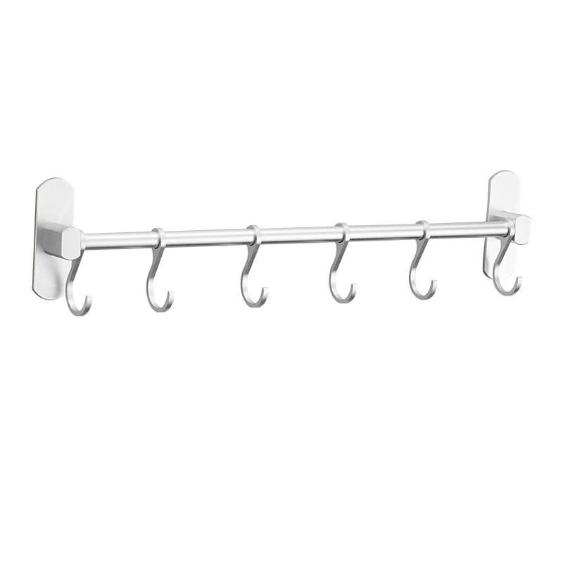 Xuanyong Drill-Free Matte 6-Hook Bathroom Organizer (2-Pack)