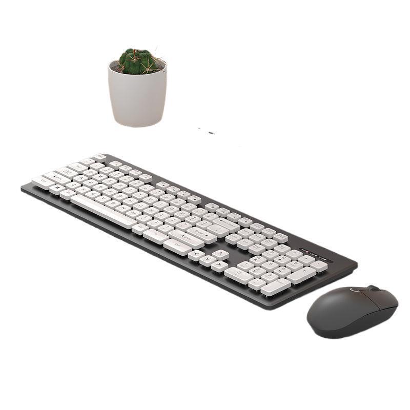 Silent Wireless/Wired Keyboard & Mouse Set for Girls - Ideal for Laptops, Office & Home Use.