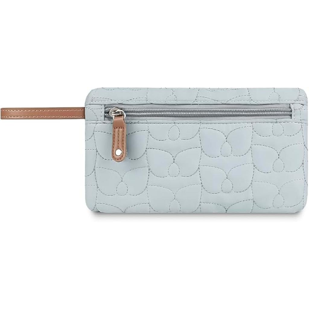 MOMIGO Teething Toys Bag - Baby Pacifier Bibs Organize Storage Pouch Cover Bags for Travel Outdoor (Blue)