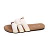 Internet celebrity fashion fairy wind beach sandals 2025 summer and autumn new French versatile flat casual one-word slippers