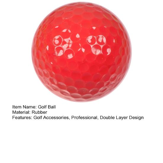 Yousheng Rubber Golf Practice Ball, Double-Layer Putting Swing Training Golf Ball, Professional Golf Ball for Driving Range Indoor Outdoor