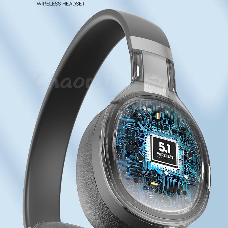 VJ087 TWS Wireless Head-mounted Headphones Bluetooth Garniture Folding Stereo Headphones and Noise Reduction for Young People