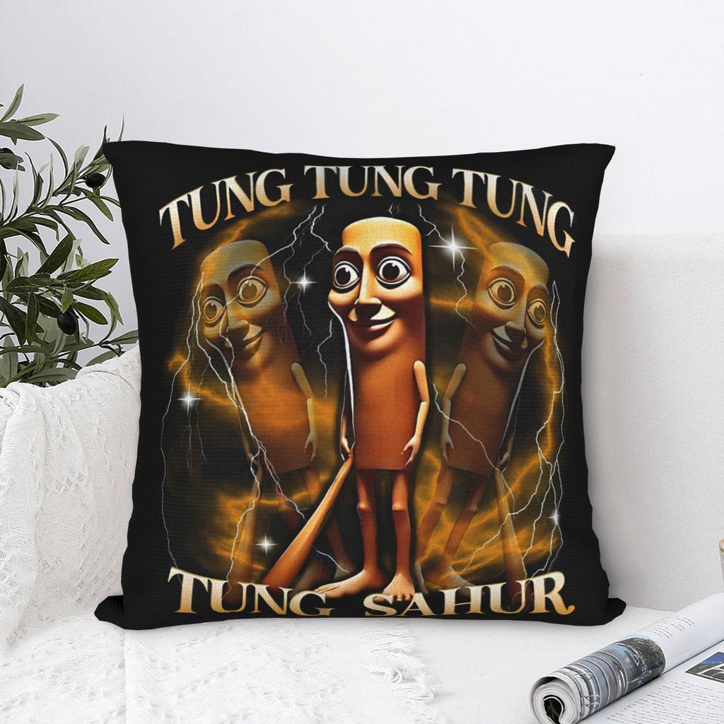 C'è Movimento alla Tua Porta d'Ingresso Tung Tung Tung sahur Federa per Cuscino Copricuscino Regalo Copricuscino Casa Ingrosso