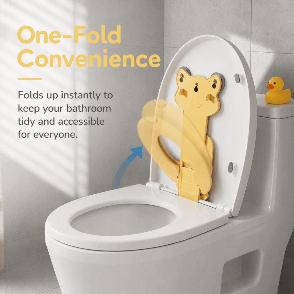 Adjustable Folding Potty Seat Suction Cup Fixation Toilet Seat Cushion Ring Unisex