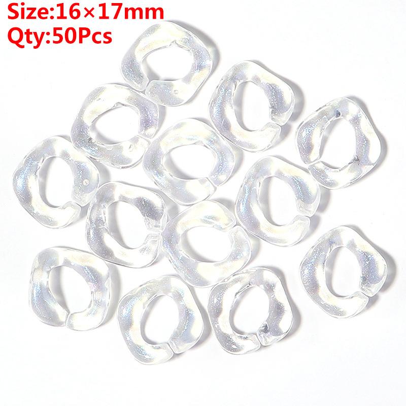 Acrylic Beads Transparent Plating Color Laser Flower Five-pointed Star Large Hole Loose Beads For Diy Bracelet Making