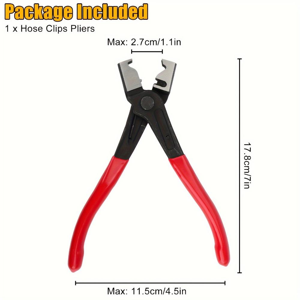 7in Clic-R Type Hose Clamp Plier, CV Boot Clamp Snap Pliers, Heavy-Duty Metal for Car Water Air Conditioner Pipe Repair