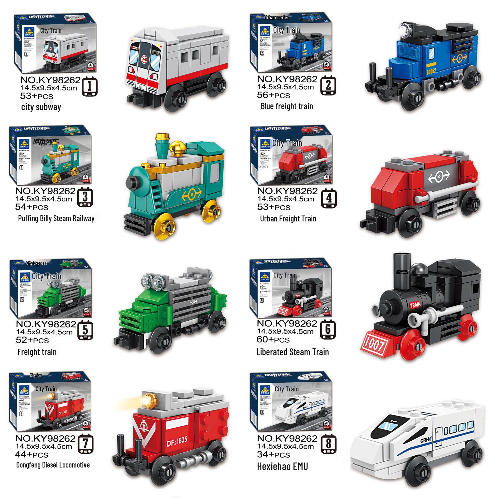 KaiZhi 98262 City Train High-Speed Rail Model Building Blocks Toy Set