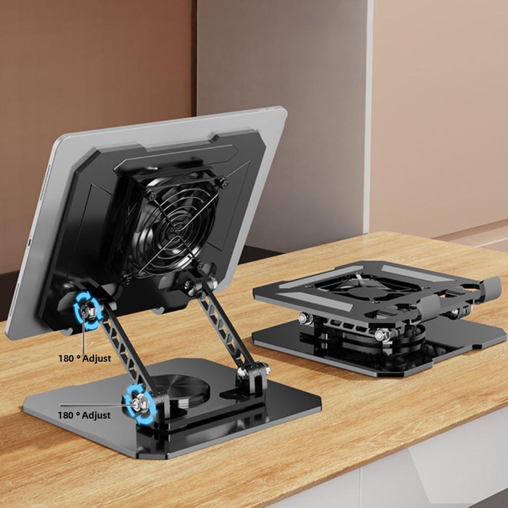 Foldable Cooling Fan Tablet Bracket 360 ° Rotatable Tablet Radiator Bracket  Live Stream