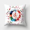 Colorful Graffiti Musical Instrument Print Pillowcase Car Ornaments Office Living Room Home Pillowcase