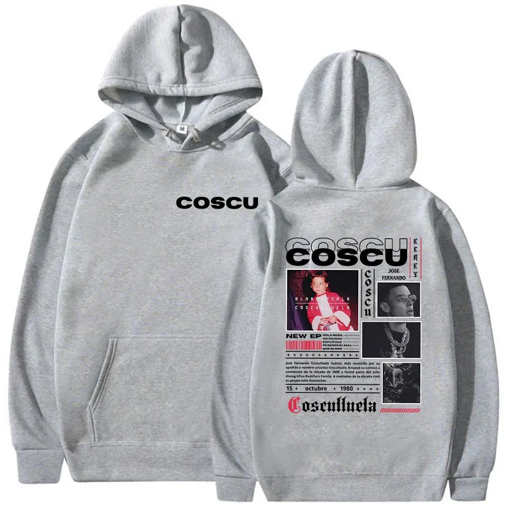 Rapper Coscu Jose Fernando Tour Album 2025 Merch Hoody Men Clothing Loose Oversized Sweatshirt Hip Hop Gothic Long Sleeve Hoodie