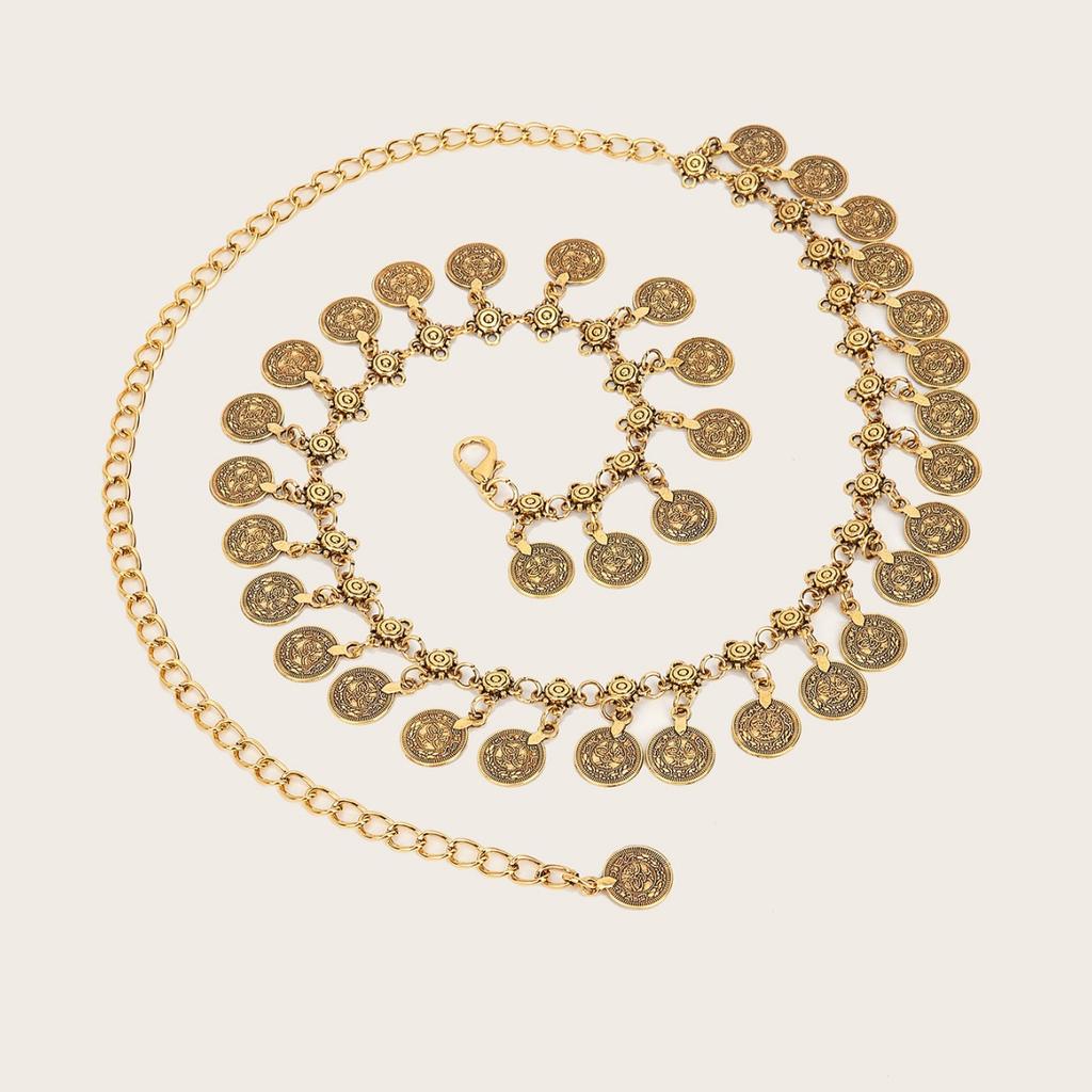 Light Luxury Retro Waist Chain Women'S Niche Texture Retro Metal Belt Chain Accessories Retro