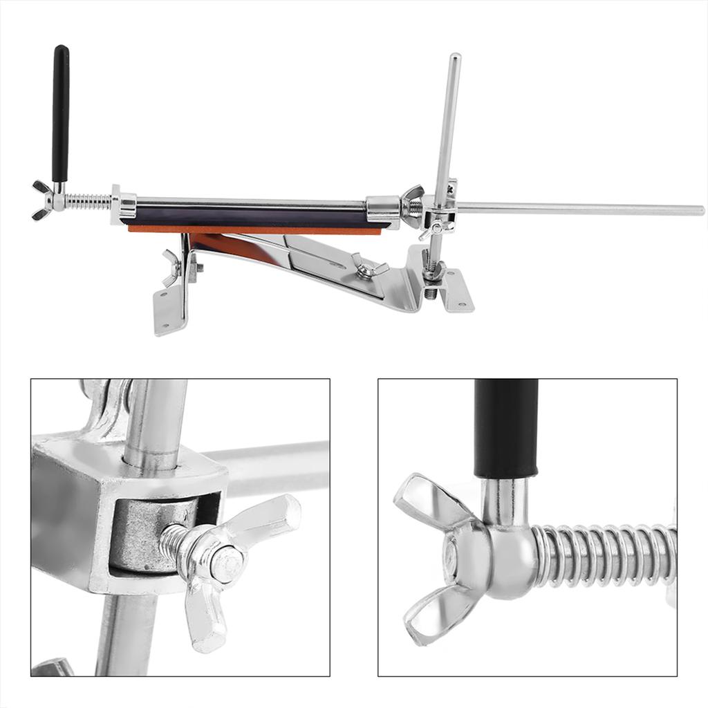 Sistem de ascuțit cu unghi fix din oțel inoxidabil 4 pietre de ascuțit Instrument ascuțitor cuțit de bucătărie