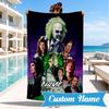 Custom Name Beetle-juice Movie Art Beach Towel Microfiber Beach Towel, Lightweight and Quick-Dry, for Summer Travel, Swimming Pool Gift