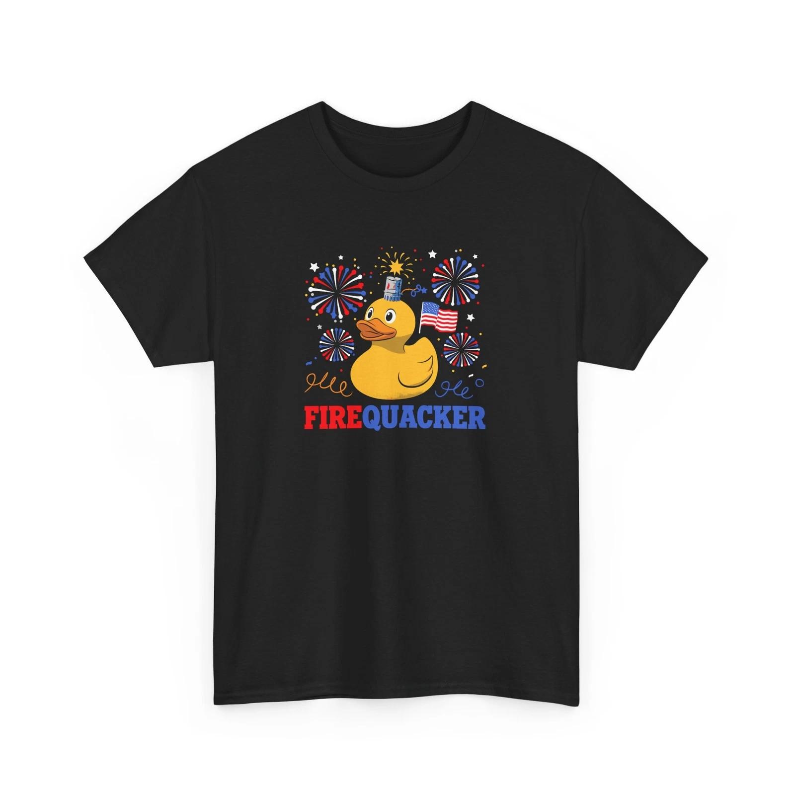 Duck T-Shirt - Funny Firequacker Duck 4th of July Shirt 3XL