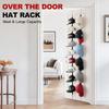 Hat Rack for Door - Two-Way Hanging Caps with Display Hooks and Hanger, Hat Organizer for Baseball Caps